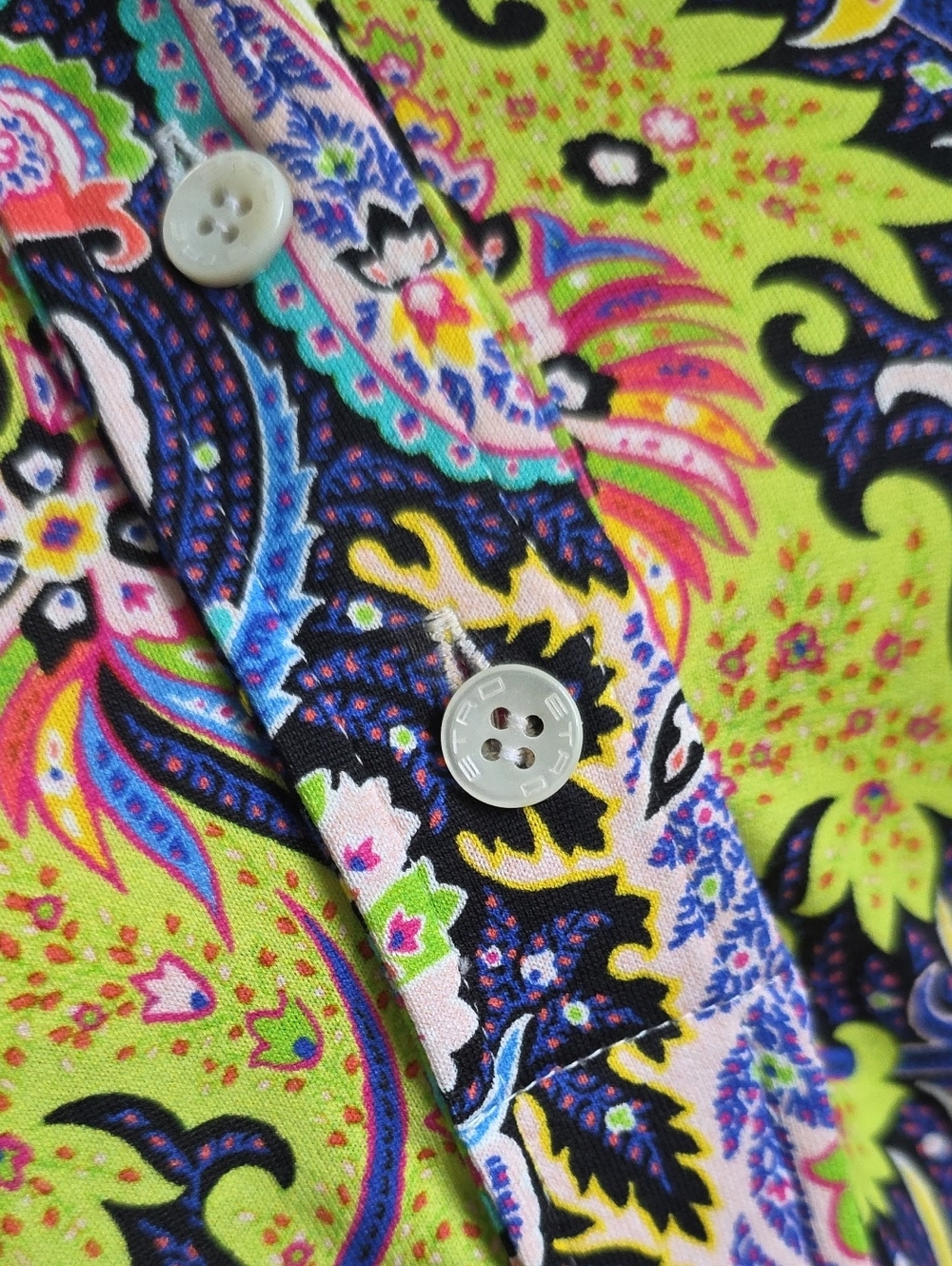 Etro vibrant yellow paisley long-sleeve shirt - Picture 3 of 9